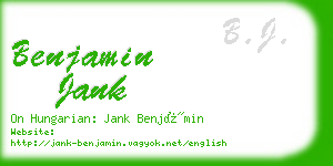 benjamin jank business card